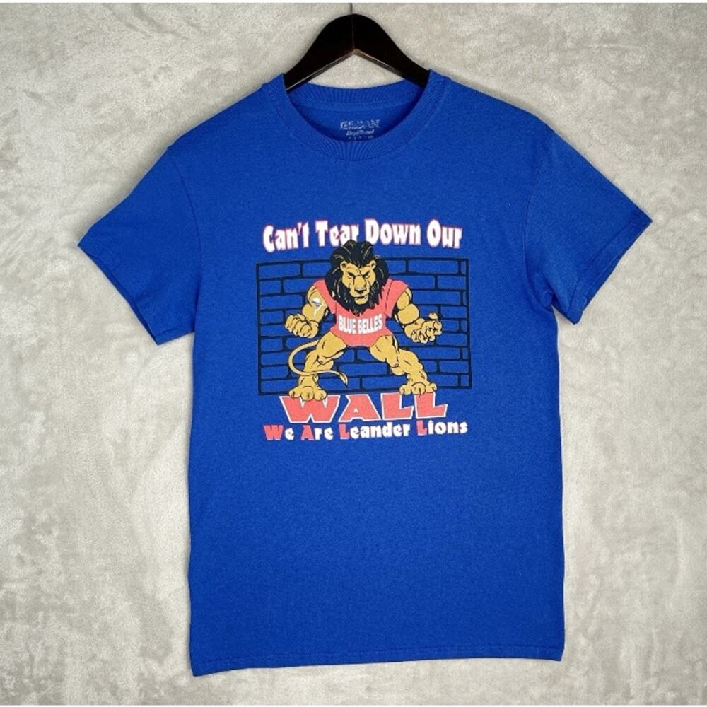 Leander Lions Blue Belles Dance Team T Shirt Small Blue Camp Americana 90s Texas
